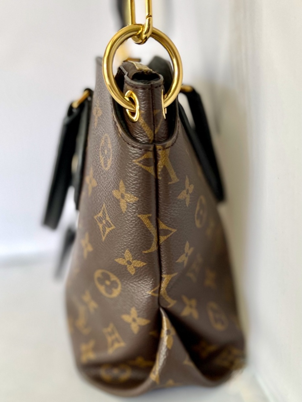 GREAT Condition! Louis Vuitton Monogram Flower Zipped Tote PM Black Shoulder Bag - Picture 3 of 14